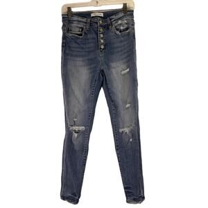 Flying Monkey Angie High Rise Vintage Crop Straight Leg Jeans Size 26